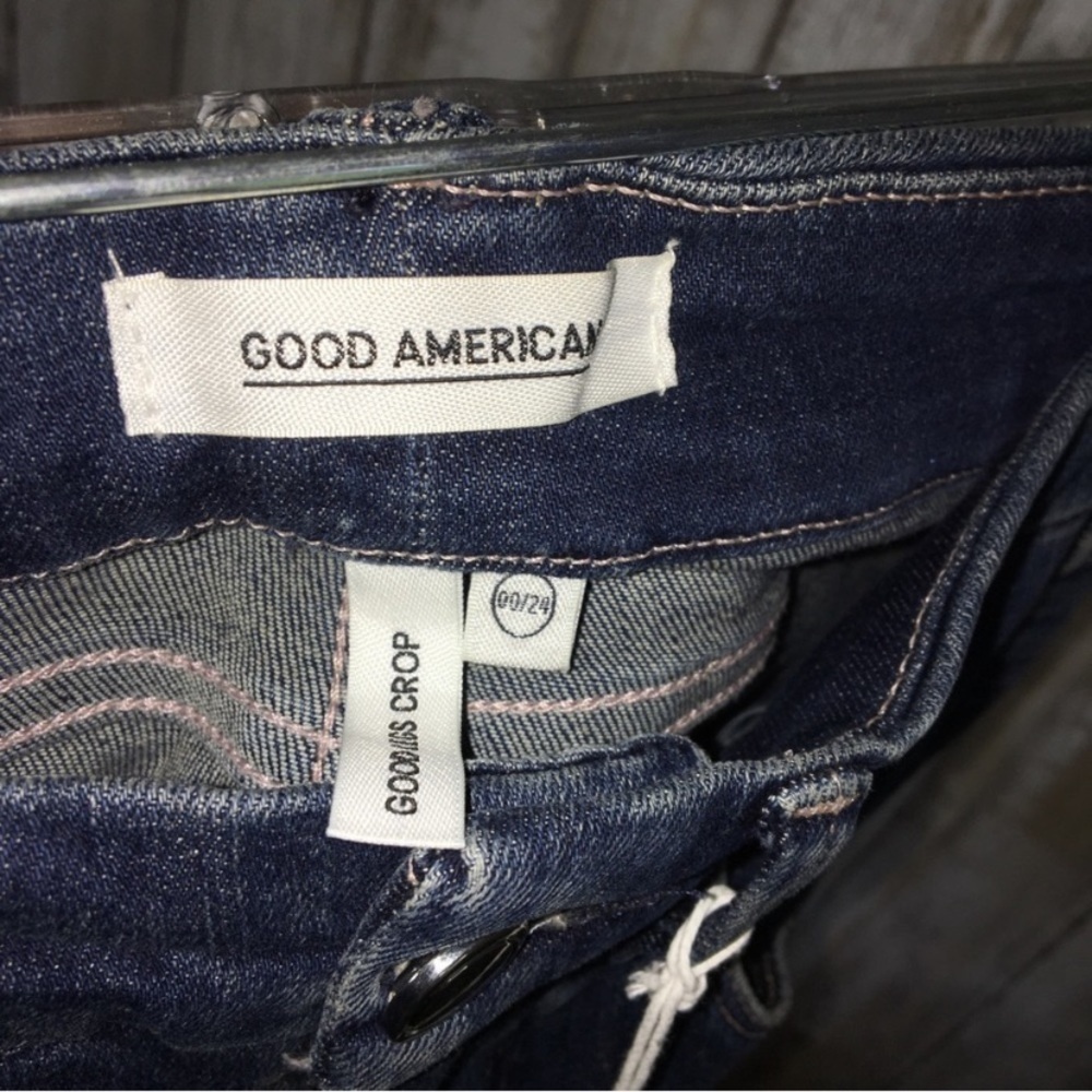 NWT Good American Good Leg Crop Blue 260 - Picture 5 of 6
